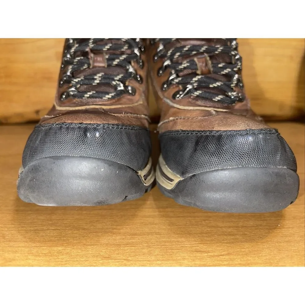 Timberland Boots Boy 2 Brown Leather Camping‎ Hiking School Outdoors Rugged